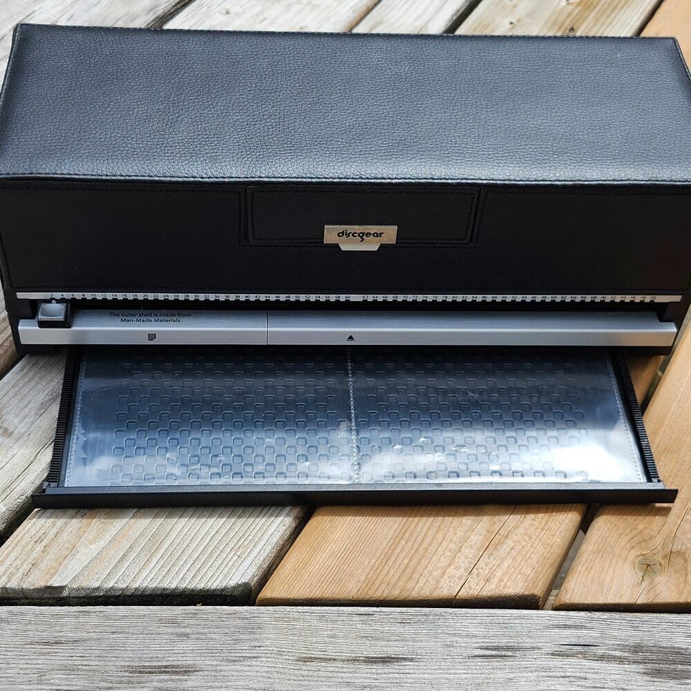 DiscGear Selector 120HD Faux Black Leather Storage Holder Case CD DVD With Light